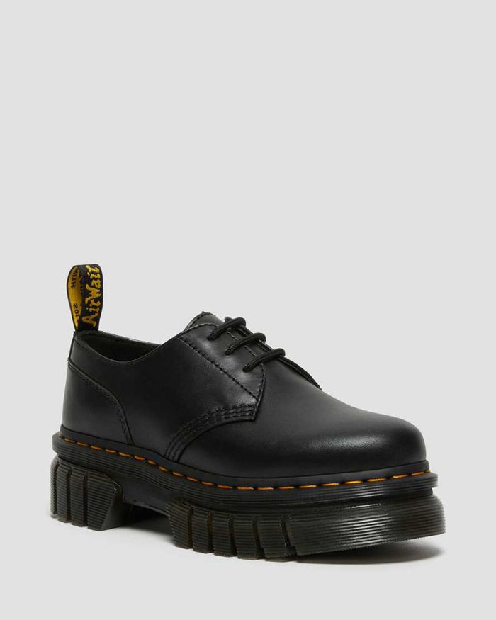 Dr Martens Oxfords Herre Svart Audrick Nappa Læder Platform 3981ZTBVQ